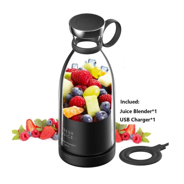 Personal Size Blender Rechargeable and 4 Blades, Fruit Vegetable Juicer Mini Mix Jet Cup Portable Blender for Travel Kitchen Sports, Size: 82*82*218mm