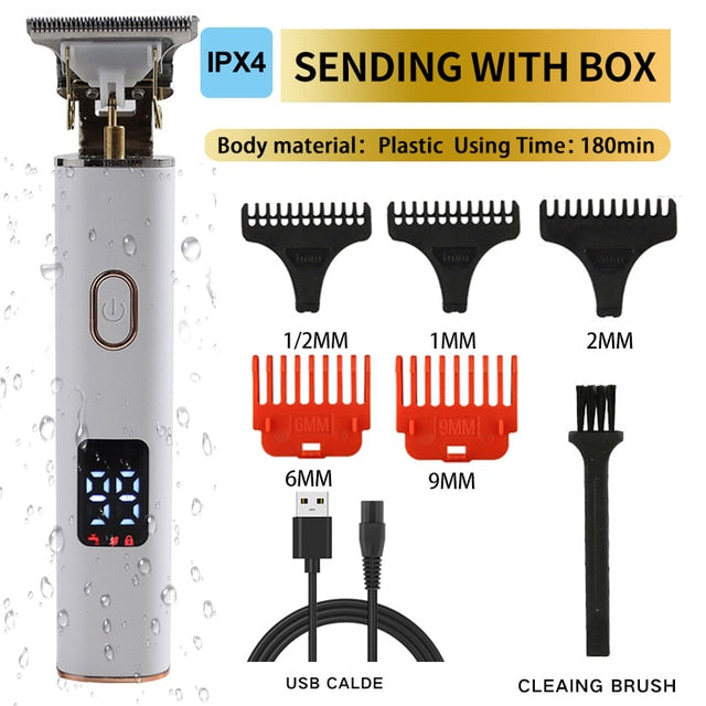 Vintage T9 Electric Hair Clipper Hair Cutting Machine Professional Men&#39;s Electric Shaver Rechargeable Barber trimmer for men USB