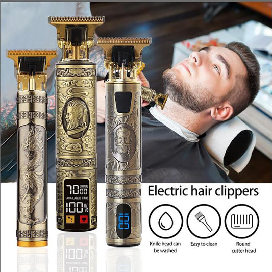 Vintage T9 Electric Hair Clipper Hair Cutting Machine Professional Men&#39;s Electric Shaver Rechargeable Barber trimmer for men USB
